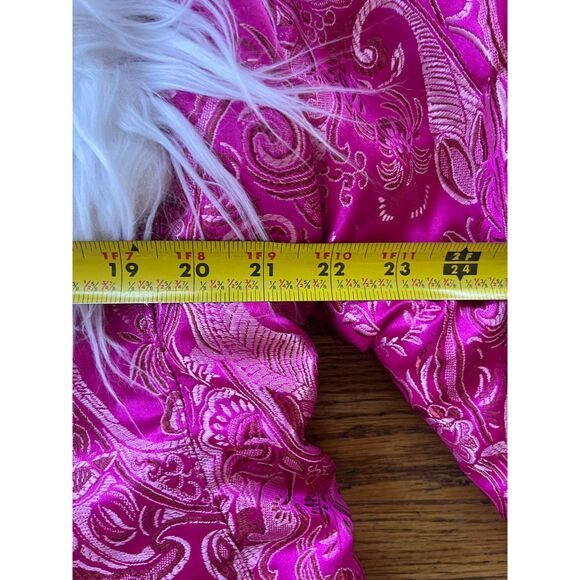Pink White Reversible Y2K 90s Fluffy Jacket Coat  Women's Size Medium - Picture 8 of 13